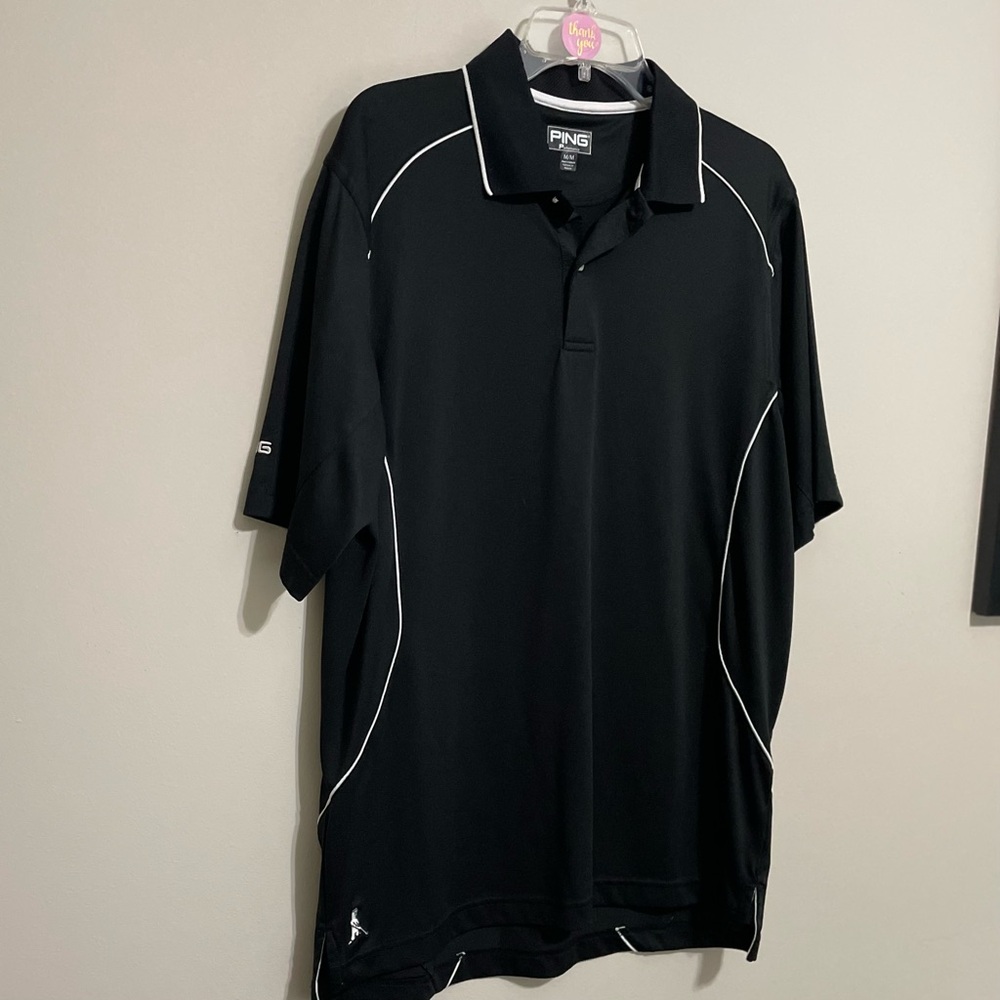 Ping Men's Black Polo with White Accents
Size Medium‎ ~ Business Casual ~ Golf